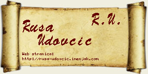 Rusa Udovčić vizit kartica